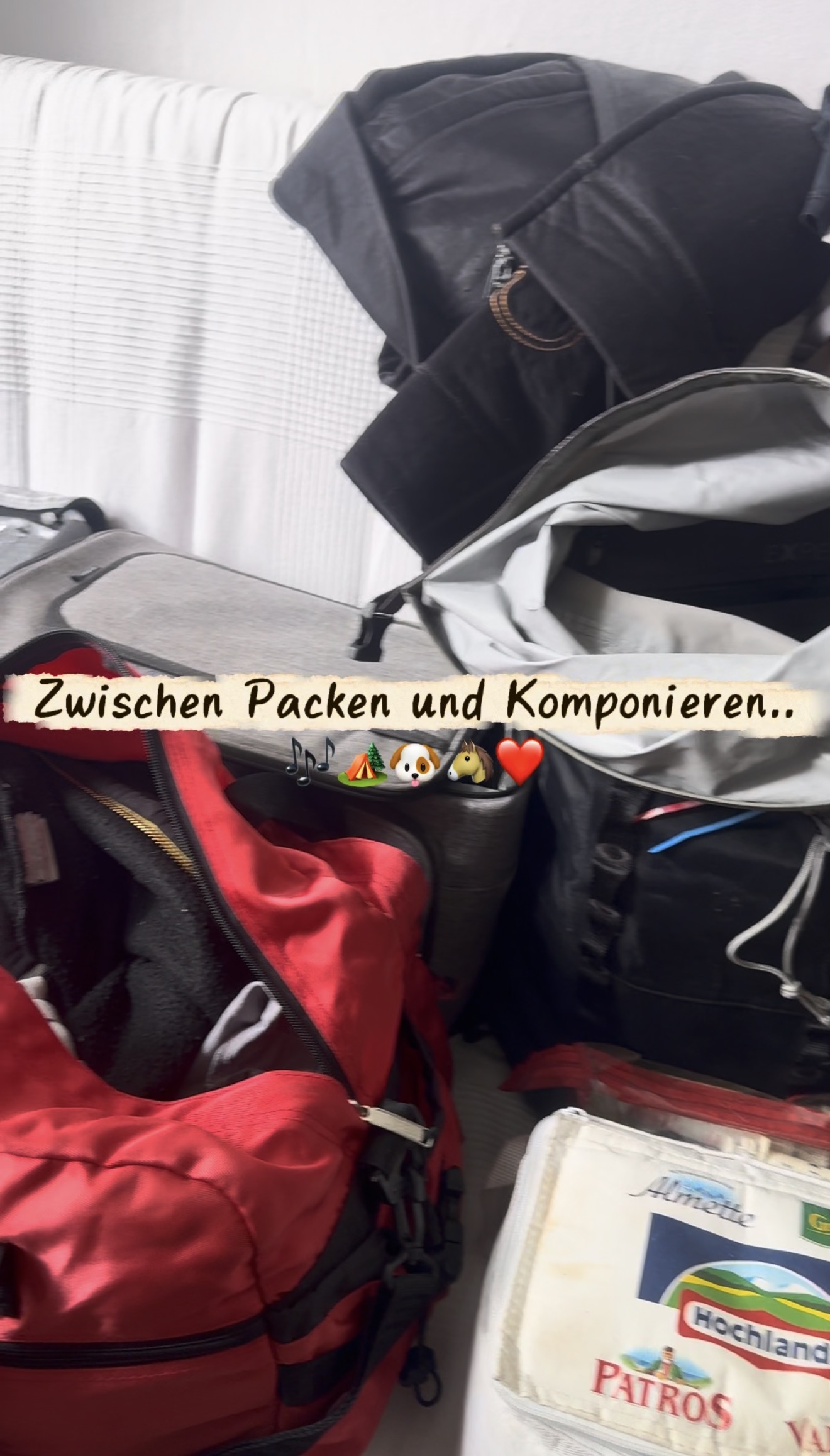 Packen und arbeiten gleichzeitig